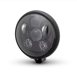 Bates Style Six Projector LED Headlight - Gloss Black
