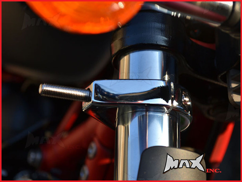 Chrome Motorcycle 49 MM Fork Mount Indicator Brackets Harley Davidson