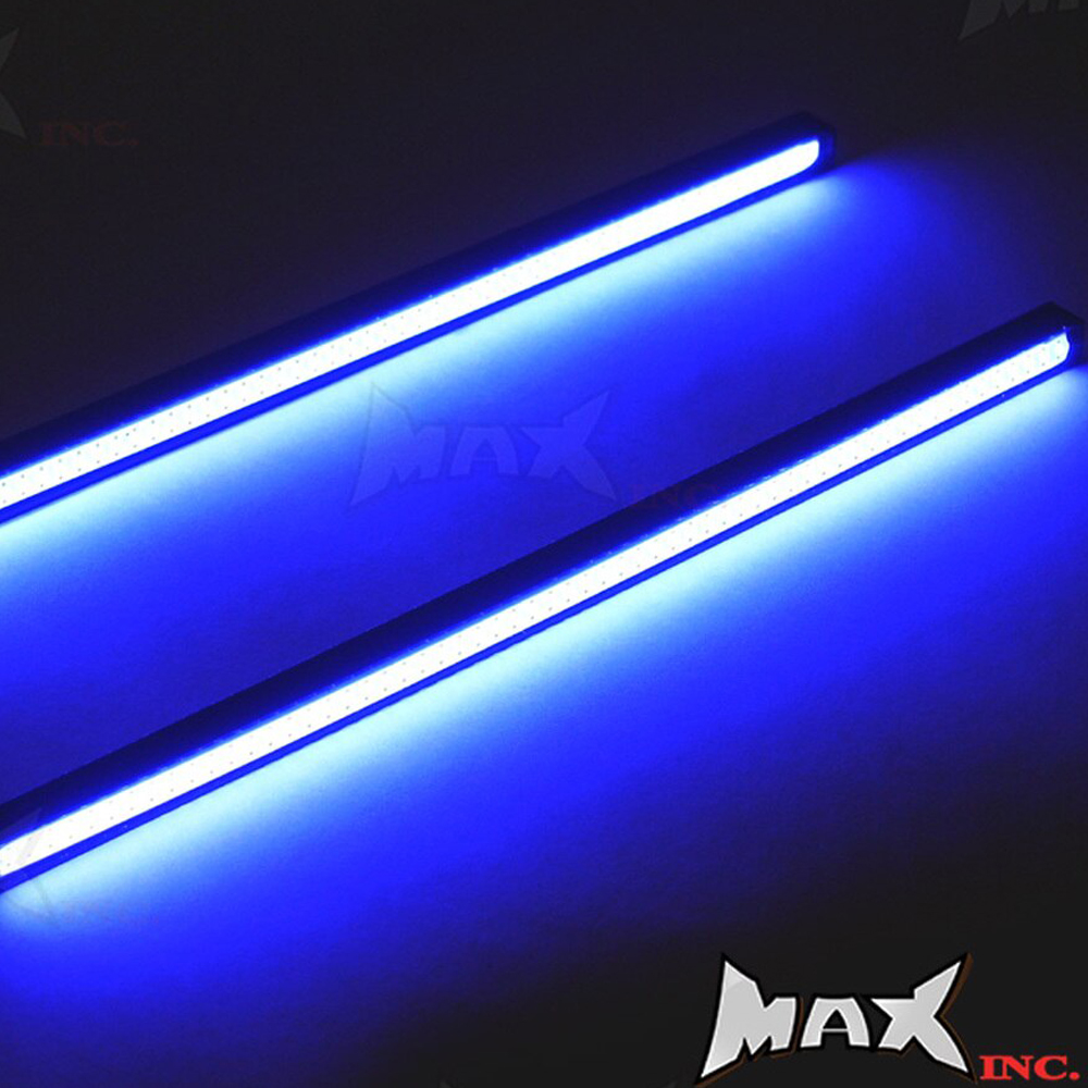 Pair 12V Adhesive Motorcycle Motorbike Blue LED Daytime Running