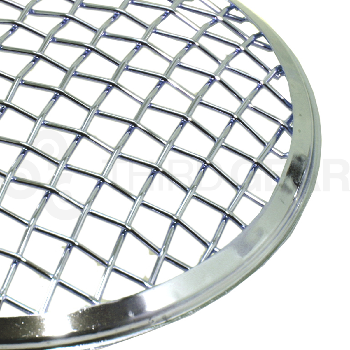 Motorcycle Mesh Metal Grill Cover for 7 Headlight Chrome Scrambler Project 