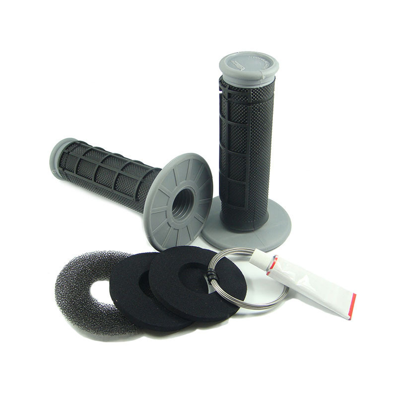 KTM OEM Dirt Bike Grips - Grey Rubber Handlebar Grips For Motorcycles & Off-Road Bikes