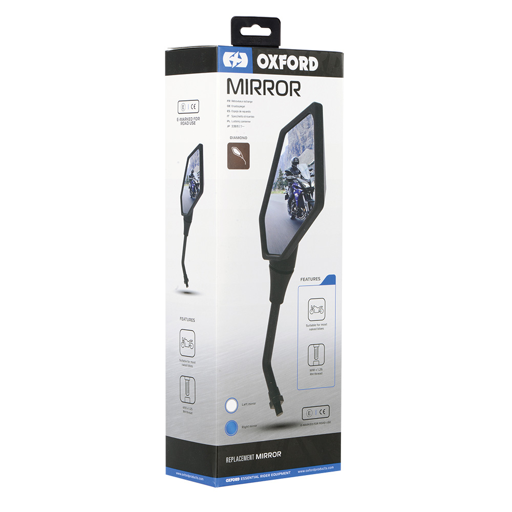 Oxford Deluxe Right Mirror Chrome - Oxford Products