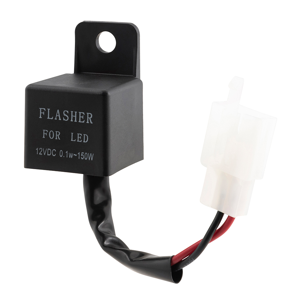 LED Turn Signal Flasher Relay Hyper Indicator Flash with Beeper Yeeco 2PCS 6-12V 2-Pin Motorcycle Flasher Relay 