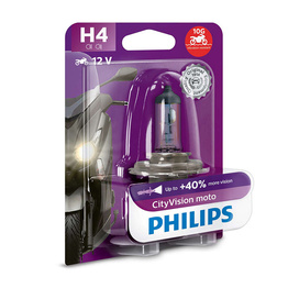Philips CityVision Moto H4 P43T 60/55W Headlight Bulb