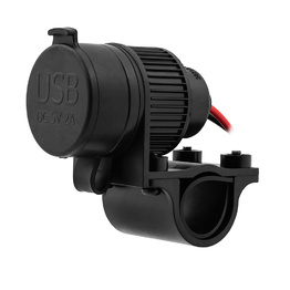 12V Powered Dual USB Cable - Handlebar Mount