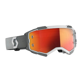SCOTT Fury White/Grey Goggles - Orange Chrome Works