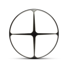 5.75" Metal Cross Design Grill - Black Contrast Cut