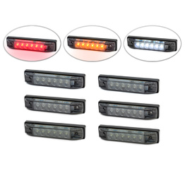 Flush Mount LED Lights Set of Six - Smoked lens