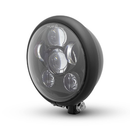 Bates Style Six Projector LED Headlight - Matte Black