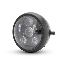 6" Metal Six LED Projector Headlight - Black
