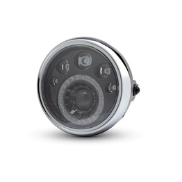 7" Multi Projector LED Headlight - Black/Chrome