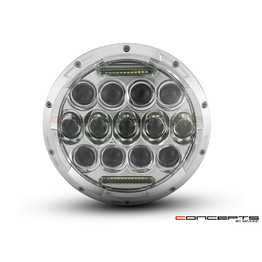 7" Chrome Multi Projector LED Headlight Insert with Daytime Running Light