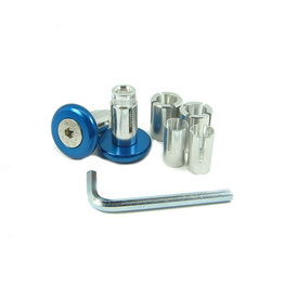 Slim Motorcycle Bar Ends - Blue