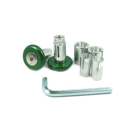 Slim Motorcycle Bar Ends - Green