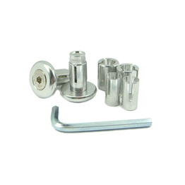 Slim Motorcycle Bar Ends - Silver