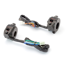Black Alloy Motorcycle Control Switch Set Combo