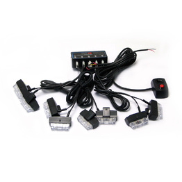 8 Piece LED Emergency Flashing Strobe Light Set - Amber