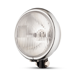 Bates Style Bottom Mount Headlight 5 3/4" - Black / Chrome