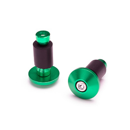 Anodized Aluminium Motorcycle Bar Ends - Green