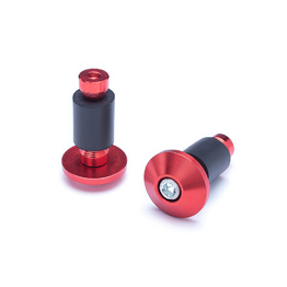 Anodized Aluminium Motorcycle Bar Ends - Red
