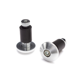 Anodized Aluminium Motorcycle Bar Ends - Silver