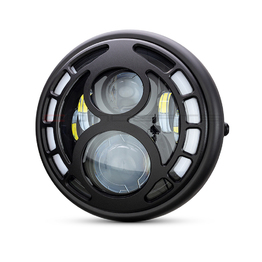 7.7" Multi Projector LED Integrated Headlight - Black 8 Ball Grill
