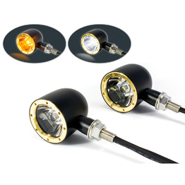 Classic LED Indicator / Daytime Running Lights - Black & Brass