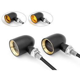 Derby Aluminium LED Indicators - Black / Brass