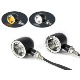 Classic LED Indicator / Daytime Running Lights - Black & Silver