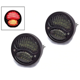 Pair of Classic Style LED Stop/Tail with Indicator Lights - Black