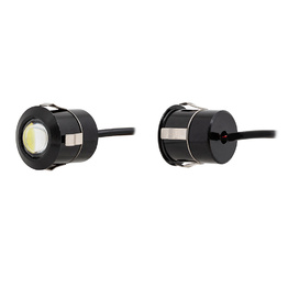 Flush Mount Plug Type White LED Light - Black
