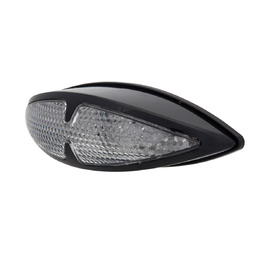 Fox Tail LED Tail Light with Indicators - Black