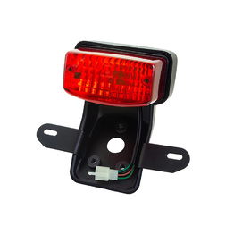 Classic Rectangle Brake / Tail Light with Bracket - Black