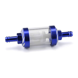 5/16" Inline Glass Fuel Filter - Blue