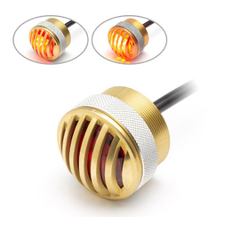 Solid Brass Mini Flush Mount Prison Grill LED Stop/Tail Light