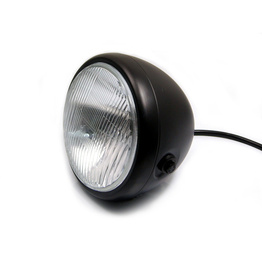 Metal Cafe Racer Classic Headlight - Matt Black