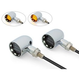 Derby Aluminium LED Indicators - Chrome / Black Contrast Cut