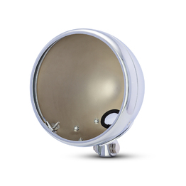7.7" Bottom Mount Metal Headlight Housing - Chrome