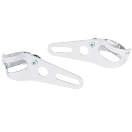 49 MM Front Fork Mount Headlight Brackets - Chrome