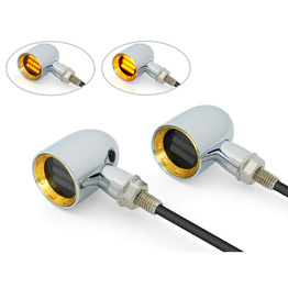 Derby Aluminium LED Indicators - Chrome / Brass