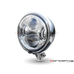 5.75" Bates Style LED Chrome Metal Bottom Mount Headlight