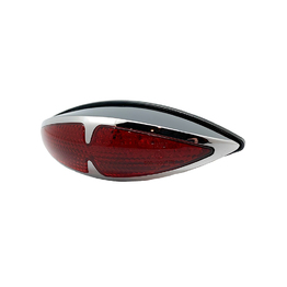 Fox Tail LED Brake/Tail Light - Chrome