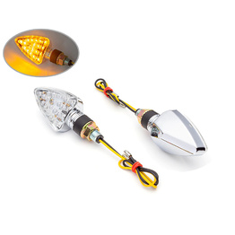 Mini Arrow Head LED Indicators - Chrome