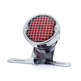 Round Mesh Grill LED Brake / Tail Light - Chrome