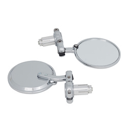 Bradford Executive Chrome Motorcycle Bar End Mirrors