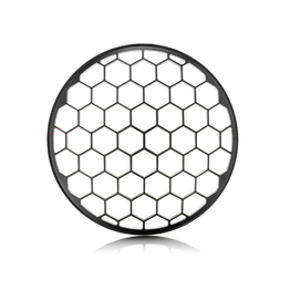 7" Metal Honeycomb Design Grill - Black Contrast Cut