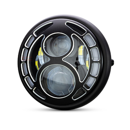 7.7" Multi Projector LED Integrated Headlight - Contrast 8 Ball Grill