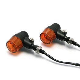 Cilindro Amber Lens LED Indicators - Black