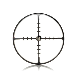 7" Metal Cross Hairs Design Grill - Black Contrast Cut