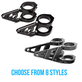 Custom Headlight Brackets - Black